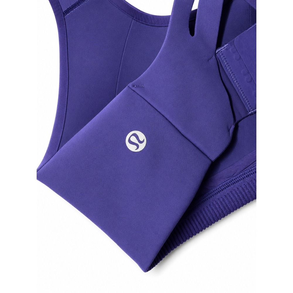 Lululemon Run Times Bra Purple High Support Adjustable Straps 34C
